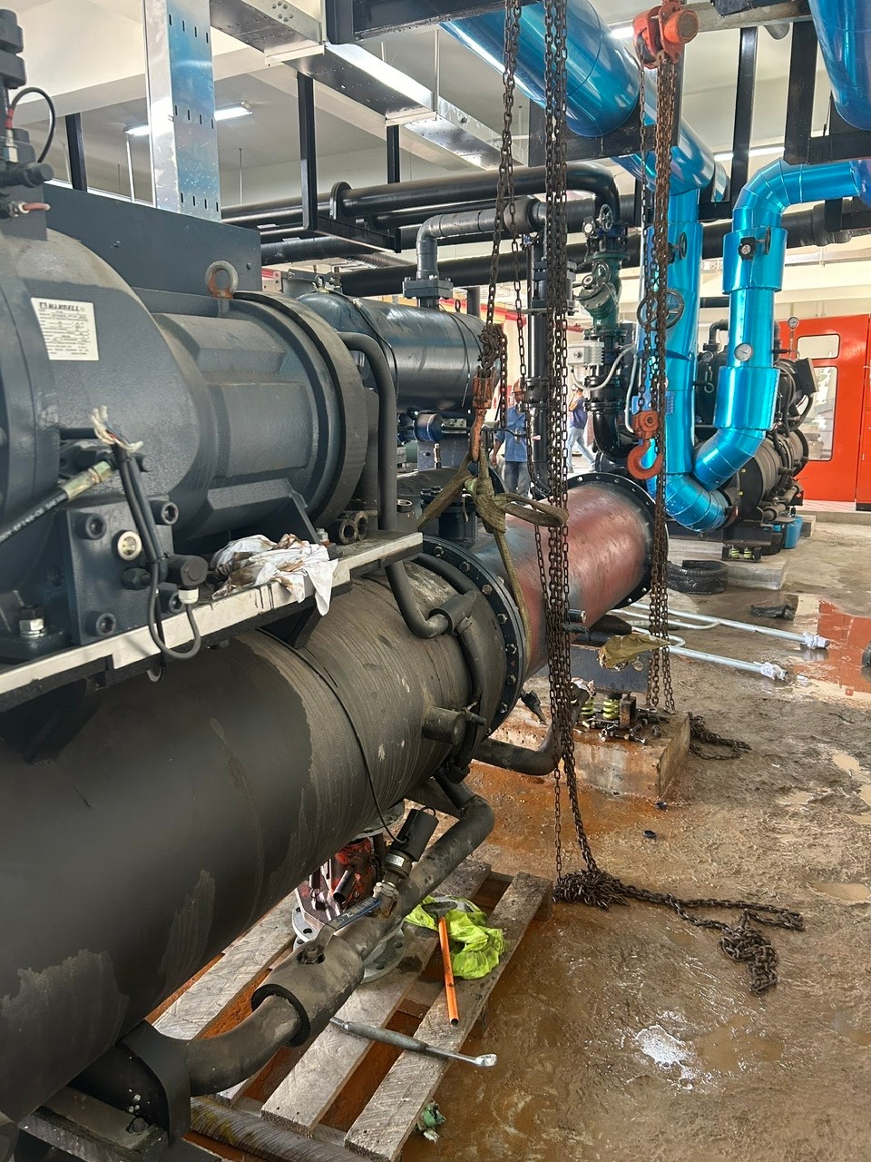 close up of a chiller unit